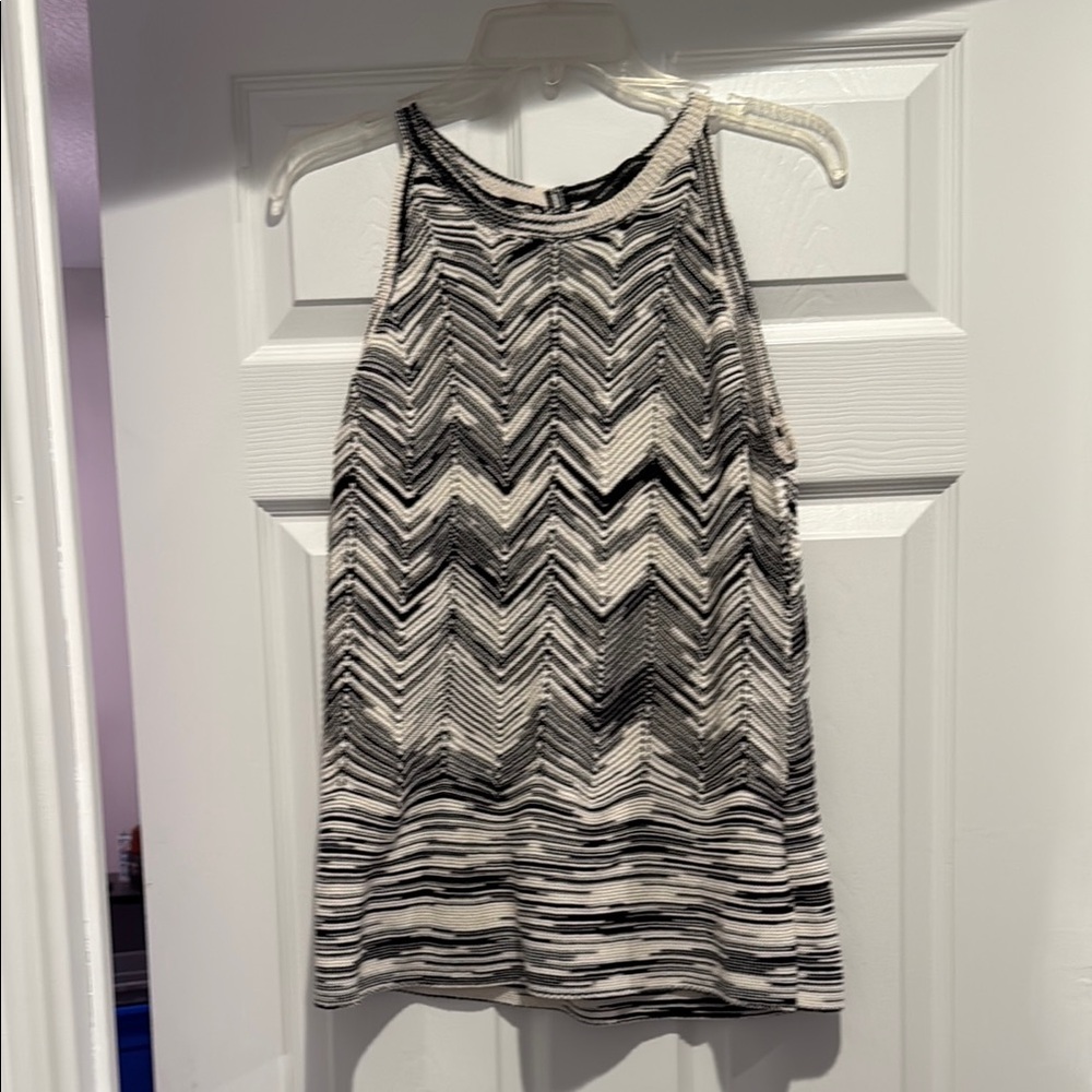 Black and White Chevron Tank Top